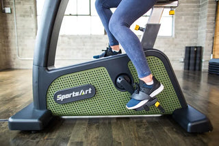 SportsArt G576U ECO-POWR Upright Cycle with LCD Console and Toggle Controls, 500 lbs Max User Weight, 40 Levels Resistance