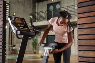SportsArt The G574U ECO-POWR Upright Cycle with Fingertip Controls, 450 lbs Max User Weight, 40 Levels Resistance