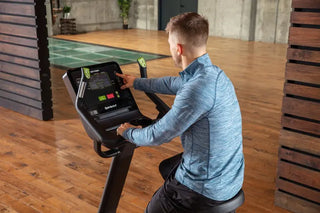 SportsArt The G574U ECO-POWR Upright Cycle with Fingertip Controls, 450 lbs Max User Weight, 40 Levels Resistance
