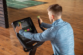 SportsArt The G574U ECO-POWR Upright Cycle with Fingertip Controls, 450 lbs Max User Weight, 40 Levels Resistance