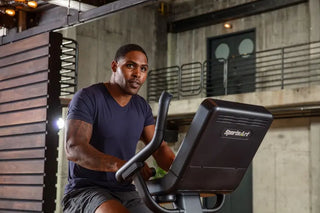 SportsArt The G574U ECO-POWR Upright Cycle with Fingertip Controls, 450 lbs Max User Weight, 40 Levels Resistance