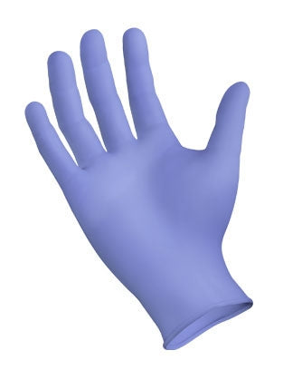 StarMed® Plus™ 960644_CS, Nitrile Exam Glove, Small, Standard Cuff, Textured Fingertips,Blue on a white background