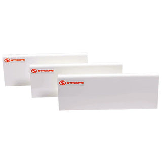 White Stroops agility hurdles made from durable whiteboard-like material, designed for speed and agility drills, workout space marking, and circuit training.