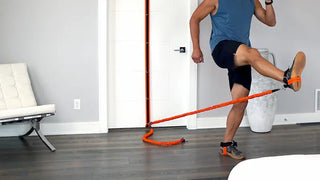 A Stroops Slastix 72-inch sleeved resistance band with clips on both ends, available in black or orange and designed for high-resistance strength, speed, power, and full-body training.