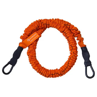 A Stroops Slastix 72-inch sleeved resistance band with clips on both ends, available in black or orange and designed for high-resistance strength, speed, power, and full-body training.