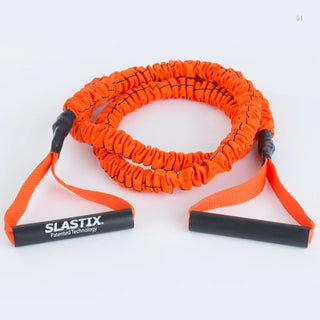 Stroops Toner Slastix resistance band sets with dual handles in Black and Orange