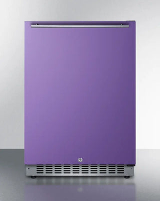 Purple Summit 24" Wide Built-In All-Refrigerator with a white background