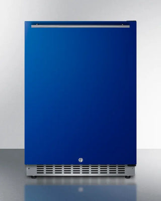 Blue Summit 24" Wide Built-In All-Refrigerator with a metallic handle on a white background