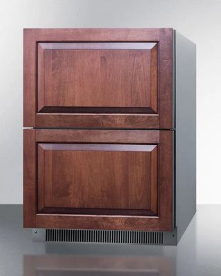 Wooden Summit ADRD24PNR 24" Wide 2-Drawer All-Refrigerator with two doors on a white background