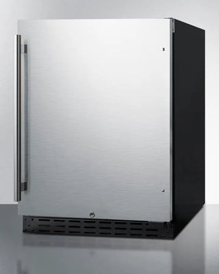 Summit AL55 24" Wide Built-In All-Refrigerator with black base on a white background