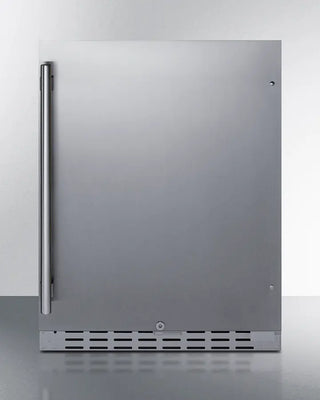 Summit AL55CSS 24" Wide Built-In All-Refrigerator with a handle on a white background