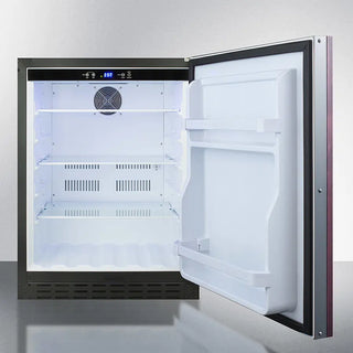 Summit AL55IF 24" Wide Built-In All-Refrigerator with open door on a white background