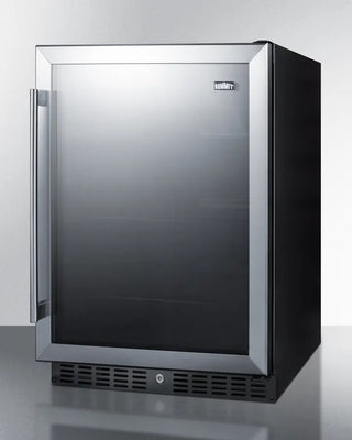 Summit AL57G 24" Wide Built-In Commercial Beverage Center with glass door on a white background