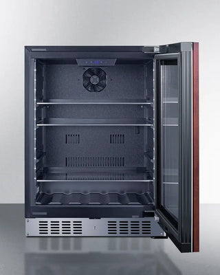 Summit AL57GPNR 24" Wide Built-In Beverage Center with open door on a white background