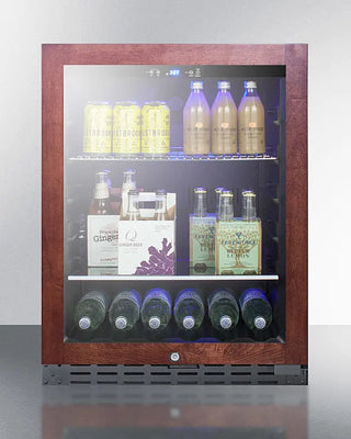 Summit ALBV2466PNR 24" Wide Built-In Beverage Cooler with drinks on a white background