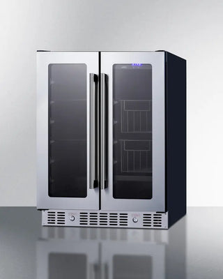 Summit ALFD24WBVPANTRY 24" Built-In Dual-Zone Produce Refrigerator on a white background