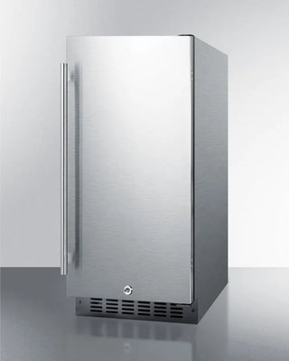 Summit ALR15BCSS 15" Wide Built-In All-Refrigerator with a white background