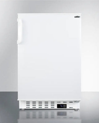 White Summit ALR46W 20" Wide Built-In All-Refrigerator with digital display on a gray background
