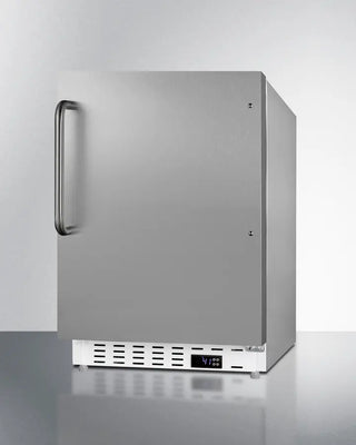 Summit ALR46WCSS 21" Wide Built-In All-Refrigerator with digital display on a white background