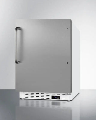 Summit ALR46WSSTB 21" Wide Built-In All-Refrigerator with digital display on a white background