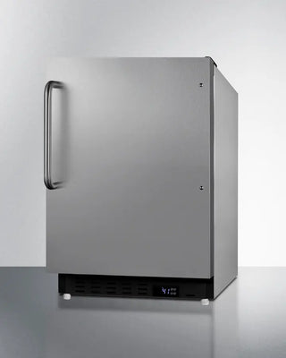 Summit ALR47BCSS 21" Wide Built-In All-Refrigerator with digital display on a white background