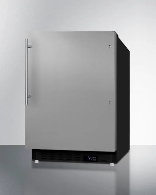 Summit ALR47BSSHV 21" Wide Built-In All-Refrigerator with digital display on a white background