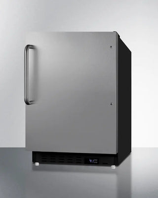 Summit ALR47BSSTB 21" Wide Built-In All-Refrigerator with digital display on a white background