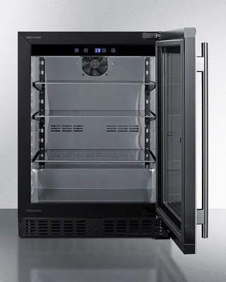 Summit ASDG2411 24" Wide Built-In Beverage Center with glass door on a white background