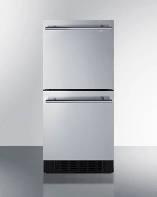 Summit ASDR1524 15" Wide 2-Drawer All-Refrigerator on a white background