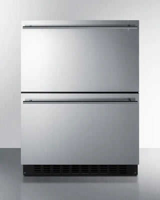 Summit ASDR2414 24" Wide 2-Drawer All-Refrigerator on a white background