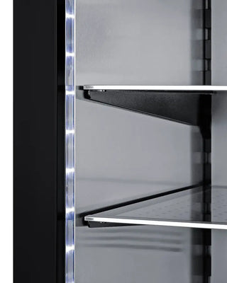 Summit ASDS2413IFLHD 24" Wide Built-In All-Refrigerator racks with black and silver design on a white background