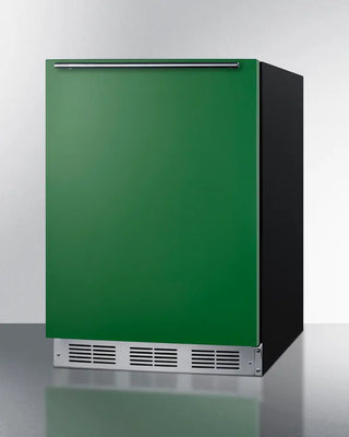 Green Summit BAR631BKGADA 24" Wide All-Refrigerator with black base on a white background