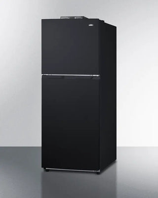 Black Summit BKRF1087BLHD 24" Wide Break Room Refrigerator-Freezer on a white background