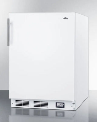 White Summit BKRF661 24" Wide Break Room Refrigerator-Freezer with a brand logo on a light gray background