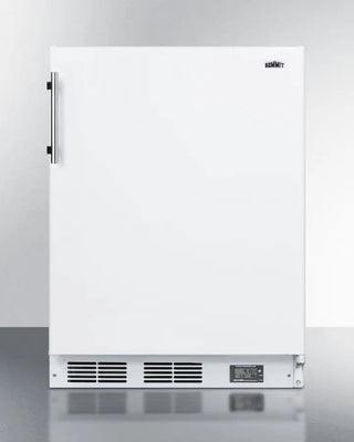 White Summit BKRF661BIADA 24" Wide Break Room Refrigerator-Freezer with brand logo on a gray background