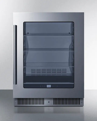 Summit CL24BV1 24" Wide Built-In Beverage Center with glass door on a white background