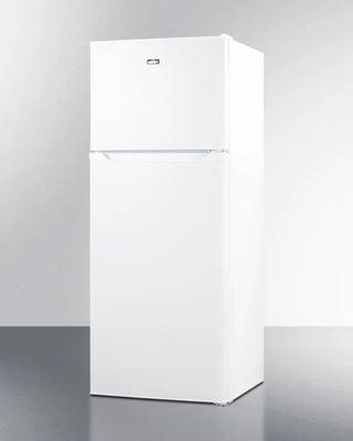White Summit FF1091WIMX 24" Wide Top Mount Refrigerator-Freezer on a gray background