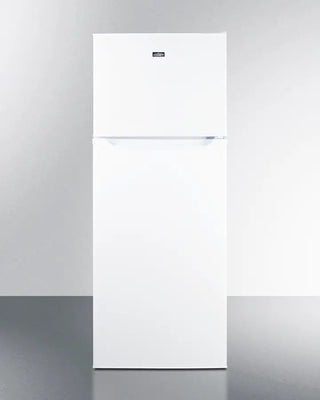 White Summit FF1091WIMX 24" Wide Top Mount Refrigerator-Freezer on a gray background