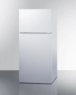 White Summit FF18W 30" Wide Top Mount Refrigerator-Freezer on a gray background
