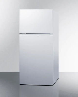 White Summit FF18WLHD 30" Wide Top Mount Refrigerator-Freezer on a gray background