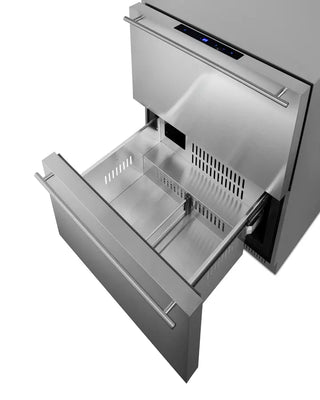 Summit ADFD243CSS 24" Wide 2-Drawer All-Freezer, ADA Compliant, 3.7 cu.ft.