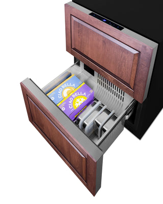 Summit ADFD243OS 24`` Wide Outdoor 2-Drawer All-Freezer, ADA Compliant, 3.7 cu.ft.(Panels Not Included)