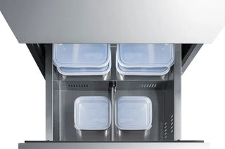 Summit ADFD2D24 24" Wide 2-Drawer All-Freezer, ADA Compliant Adjustable Height, 3.54 cu.ft.