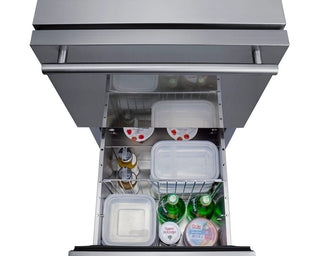 Summit ADRD18OS 18`` Wide Outdoor 2-Drawer All-Refrigerator, ADA Compliant, 3.4 cu.ft. (Panels not Included)
