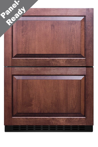 Summit ADRD241OS 24" Wide Outdoor 2-Drawer All-Refrigerator, ADA Compliant, 3.7 cu.ft.(Panels Not Included)