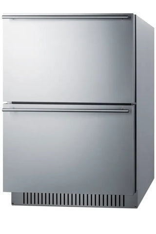 Summit ADRF244CSS 24" Wide 2-Drawer Refrigerator-Freezer, ADA Compliant, 3.32 cu.ft.