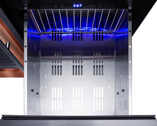 Summit ADRWC36PNR 36`` Wide Combination Drink Cellar and 2-Drawer Refrigerator, ADA Compliant, (Panel Not Included)