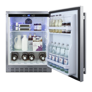Summit AL55OSCSS 24`` Wide Outdoor All-Refrigerator, ADA Compliant, 4.2 cu.ft