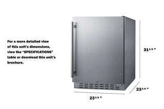 Summit AL55OSCSS 24`` Wide Outdoor All-Refrigerator, ADA Compliant, 4.2 cu.ft
