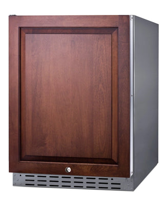 Summit AL55OSCSSIFLHD 24`` Built-In Panel-Ready Outdoor Refrigerator, ADA Compliant, 4.2 cu.ft. (LHD)